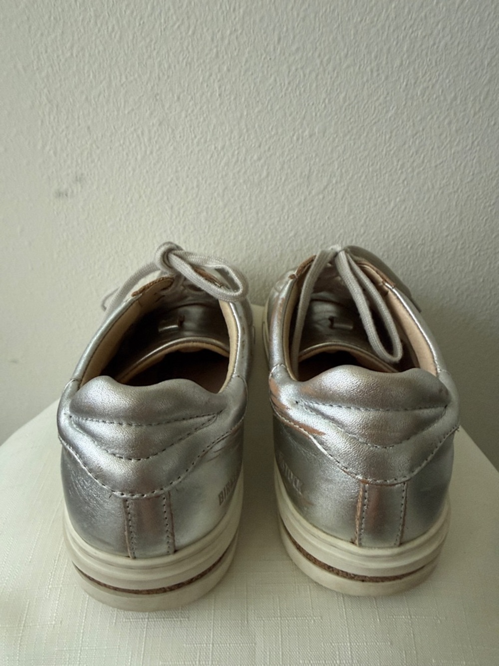 Birkenstock Metallic Silver Low-Top Sneakers size 8 - Picture 4 of 10
